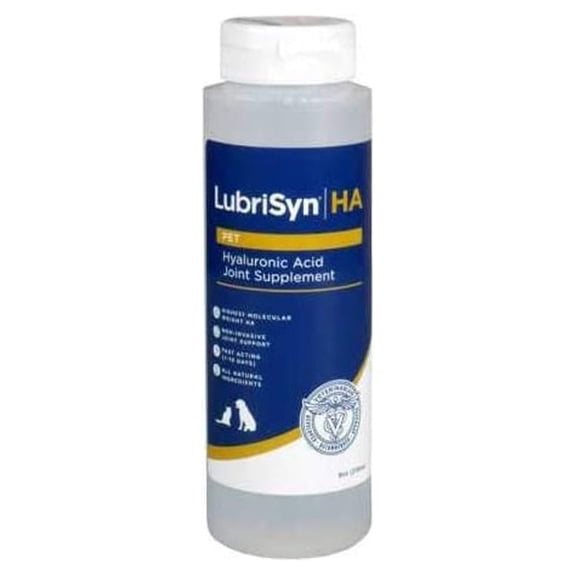 LubriSynHA Small Animal and Pet Hyaluronic Acid Hip & Joint Supplement for Dogs and Cats, Vet-Developed Oral Liquid, Original Formula, 8 oz