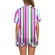 thumbnail image 3 of MKLEKYY conjunto de Pijama Deportivo Corto de 2 Piezas para Mujer, Pijama para Mujer con Estampado Floral de Tigre, Camisa de Manga Corta con Botones y Pantalones Cortos, conjunto de Pijama, 3 of 4