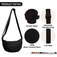 thumbnail image 3 of Bandolera EVGLOW Nylon Crescent para mujer y hombre, color negro, 3 of 7