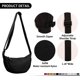 thumbnail image 3 of Bandolera EVGLOW Nylon Crescent para mujer y hombre, color negro, 3 of 7