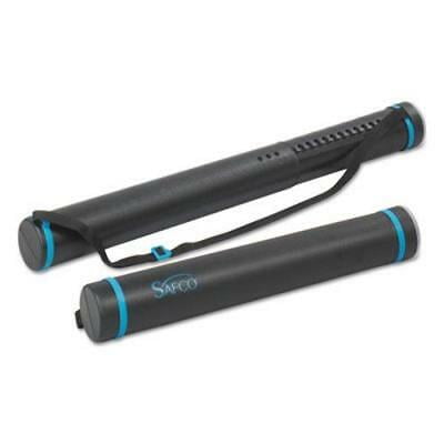 Plastic Telescoping Tube - Safco Plastic Telescoping Document Tube, Clear End Cap, Black