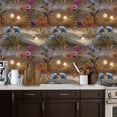thumbnail image 2 of Peel and Stick Wallpaper Magical Dark Forest Luminous Wildflowers Painting Wall Mural 17.7in x 9.8ft Self Adhesive Removable Wall Paper Renter Friendly Wallpaper for Nursery Bedroom Cabinets, 2 of 8