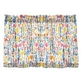 thumbnail image 7 of Yayeee Kitchen Curtains Tier Pair Light Filtering 27"x36" Rod Pocket Short Cafe Window Panel, Yellow Wildflower Pattern, 7 of 7