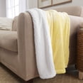 thumbnail image 3 of Manta Genteele Sherpa Super Soft de 100 x 125 cm, color amarillo/blanco, 3 of 6