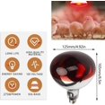 thumbnail image 2 of wqlpp-2 Pack 275W Infrared Heat Bulbs Red Heat Lamp Glass for Food Service Brooder Bulb Chicks Pet Bathroom Heat Bulb 110V E26 Base Sauna Light Therapy Use Flood Light Heat Lamp Bulbs, 2 of 4