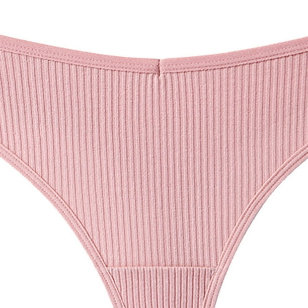 CACAZI Women Thongs Low Waist 4 Pairs Breathable Simple Thong Panties Thong  Underwear Female Girls Ladies : : Clothing & Accessories