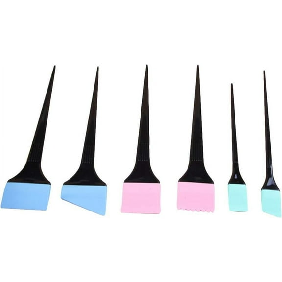 Minkissy Hair Dye Applicator Hair Color Brushes Silicone Hair Dyeing Brushes Tool Set Blending Hair Color Brushes Dye Application Brushes for Salon Home Black Color Tint Applicator
