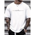 thumbnail image 1 of Men's "Whatever" Print T-shirt, Summer Trendy Short Sleeve Tees, 1 of 6