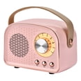 thumbnail image 1 of Altavoz Bluetooth Aresrora Retro Inalámbrico Portátil Rosa, 1 of 9