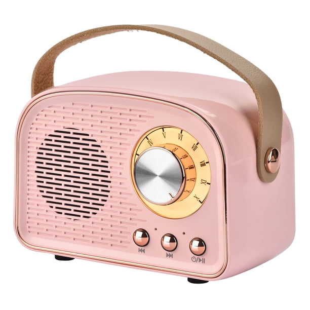 Altavoz Bluetooth Aresrora Retro Inalámbrico Portátil Rosa