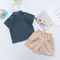 thumbnail image 4 of Summer Toddler Kids Baby Boys Button-Down T-shirt Tops+Shorts Pants Outfits 2PCS Set, 4 of 6