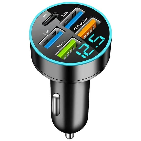 Yammee Super USB C 3.1A Car Charger Multi Port Car Charging Adapter with/no Display