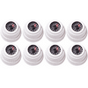Scorpion Security Products 8- Pack Dummy Dome Security Cameras (White)
