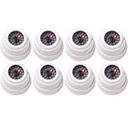 Scorpion Security Products 8- Pack Dummy Dome Security Cameras (White)