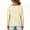 thumbnail image 5 of FSYBOA Girls Long Sleeve Shirts, Crew Neck Striped Fall Casual Kids Pullover Tops Size 9-10T, 5 of 8