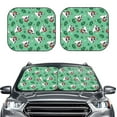 thumbnail image 2 of Daiia Christmas French Bulldog 2PCS Car Windshield Sun Shade, Foldable Sun Shield for Car Front Window, Auto Sun Blocker Visor Protector Universal for Truck SUV Pickup-Small, 2 of 7
