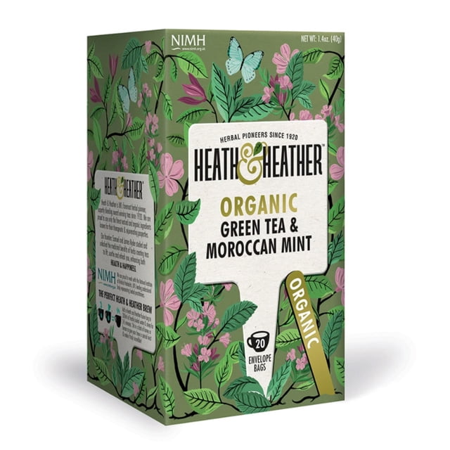Heath Heather Organico Té Verde y Menta Marroquí 20 sobres
