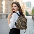 thumbnail image 6 of JIALIOU Mini Backpack Purse for Women Quilted Casual Daypack Small Travel Shoulder Bag, Abstract Coffee Geometric, 6 of 7