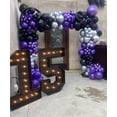 thumbnail image 4 of Kit de arco de globos ADOINBY morado/negro con 132 piezas para fiestas, 4 of 6