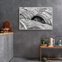 wall26 Floating Framed Canvas Wall Art for Living Room, Bedroom Black and White Landscape Canvas Prints for Home Decoration Ready to Hang - 24x36 inches