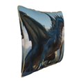 thumbnail image 2 of Xecao Wild Blue Cool Dragon Print Soft Velvet Decorative Throw Pillow Covers, Square Cushion Cases for Bed, Sofa, Living Room, Car, and Indoor Outdoor Use-20"x20", 2 of 8