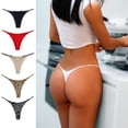 thumbnail image 1 of Ropa interior sexy (M) para mujer, tanga de talle bajo, bragas en tanga, paquete de 5 tangas con espalda en T de talle bajo, ropa interior, regalo para mujer Excelente Rendimiento, 1 of 5