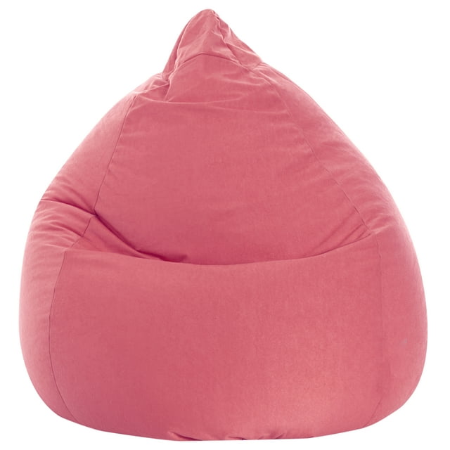 Gouchee Home Easy Pink Bean Bag Chair – Soft Polyester Microfiber Fabric with Polystyrene Bead Filling, Suitable for Adults and Teens, Lightweight & Portable Seating for Dorm or Living Room
