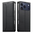 thumbnail image 2 of Leather For iPhone 17 Pro Max Case【RFID Blocking】Wire Pressing Process Flip Wallet Leather Case With Card Holder Magnetic Closure  Phone Cases Cover,Black,For iPhone 17 Pro Max, 2 of 10