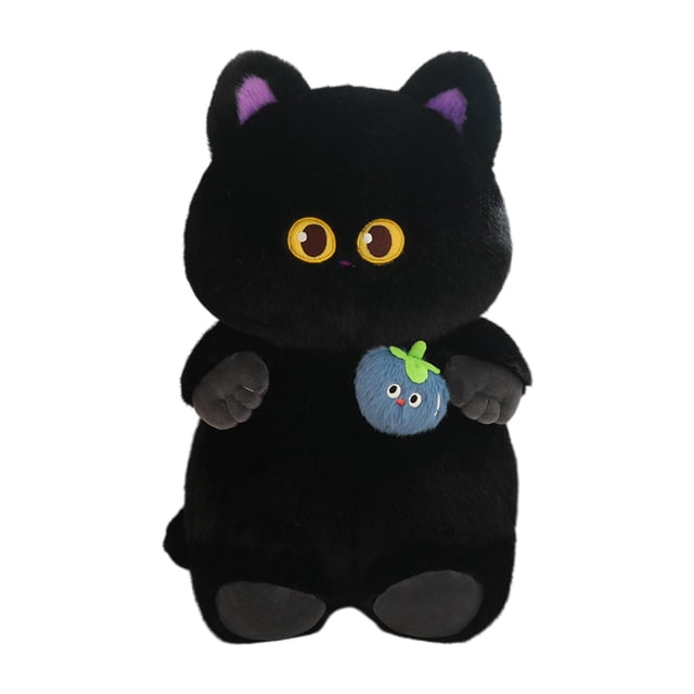 Oso de peluche, muñeco de peluche, decoración de habitación infantil, oso de peluche coleccionable Negro púrpura