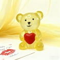 thumbnail image 6 of Elainilye Mini Heart Bear Figurine, Cute Clear Resin Study Desk Display Decoration, Valentine's Day Gift for Her, Office Bookshelf Decor, 6 of 6