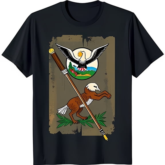 Vintage US Islands T-Shirt with Eagle Fox & Spear Design