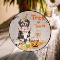 thumbnail image 3 of Trick or Treat Bernese Mountain Dog Funny Mummy Cosplay Pumpkin Candy Basket Stained Glass Suncatcher Berner Lover Gifts Window Hanging Sign Decor - 12016, 3 of 5