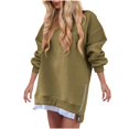 thumbnail image 2 of WJHWSX Womens Dresses,Dresses for Women,Womens Fall Dresses,Long Sleeve,Crew Neck,Comfort Fit,Solid,S(US:4), 2 of 8