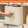 thumbnail image 6 of 12.2”x12.2”x12.2”  6-Pack Foldable Storage Bins Collapsible Closet & Toy Organization Boxes Space Saving Fabric Cubes (Biege), 6 of 7