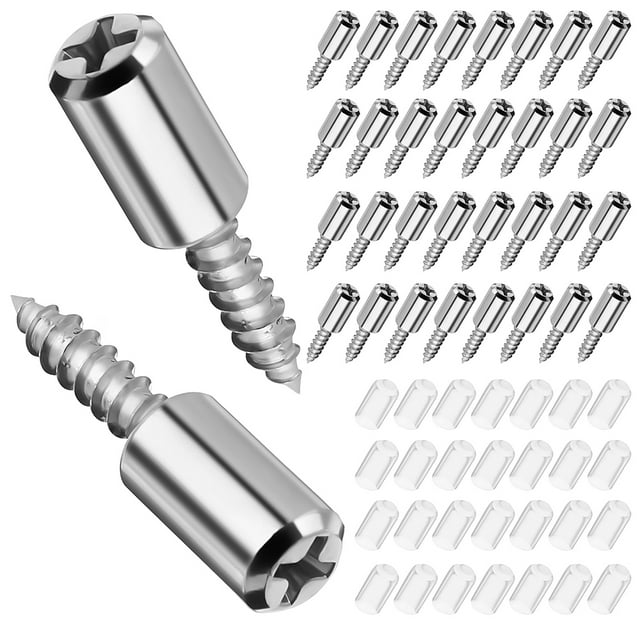100 Pcs Vis de Support d'Étagère Auto-Touchantes, Piquets de Support d'Étagère en Métal, Piquets de Support d'Étagère, Piquets de Support de Meubles Multifonctions avec Manchons