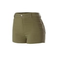 thumbnail image 3 of Made by Olivia Women's Solid Cuffed Hem Mid Rise Shorts with Back Pockets and Side Fake Pockets, 3 of 5