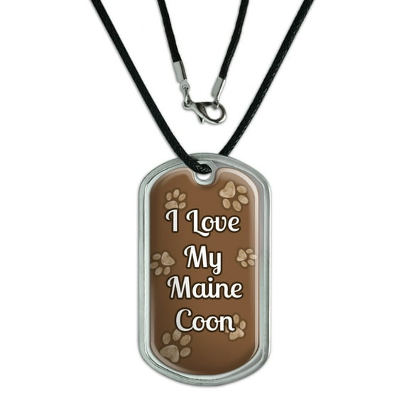 I Love Heart My Pet - Maine Coon - Dog Tag