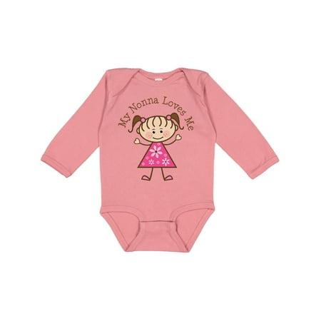 

Inktastic My Nonna Loves Me Gift Baby Girl Long Sleeve Bodysuit