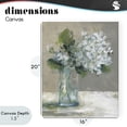 thumbnail image 4 of Stupell Industries Traditional Serene White Hydrangeas in Glass Canvas Art, 16 x 20, by Carol Robinson, 4 of 8
