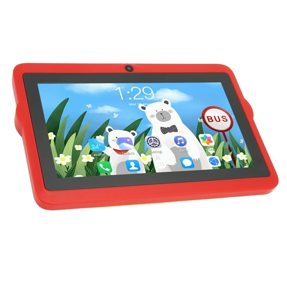 Toddler Tablet, 100-240V Dual Camera Kids Tablet With Stand For Home Red US Plug