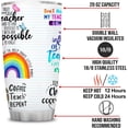 thumbnail image 2 of Rainbow Glitter Teacher Gift 20 oz Insulated Tumblers with Lid Stainless Steel Vacuum Tumbler Travel Coffee Mugs Best Teacher''s Day Gift, 2 of 6