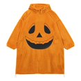 thumbnail image 4 of XAOFW Unisex Adults Pumpkin Onesie Pajamas For Women Men Soft Cozy Full Zip Hooded Long Sleeve Halloween Pajamas Jumpsuit Cute Cartoon Pumpkin Print Loungewear For Couples L, 4 of 4