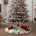 thumbnail image 4 of Defioc Tropical Flowers for Christmas Tree Skirt Snowman Xmas Tree Skirt Farmhouse Christmas Decorations Tree Mat for Holiday Party Decor-30", 4 of 6