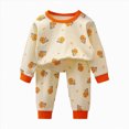 thumbnail image 6 of TOWED22 Toddler Baby Boy Girl Fall Winter Clothes 2-Piece Graphic Print Long Sleeve Sweatshirt Tee Tops Pants Infant Outfits Clothing Set(Orange,4-5 Y), 6 of 6