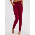 thumbnail image 3 of DEVOPS 2 Pack Women's Yoga Jogger Pants with Side Pocket Sweatpants (Medium, Gray/Burgundy), 3 of 5