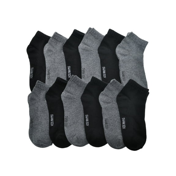 Swan Low Cut Trainer Men's Socks (12-Pairs)