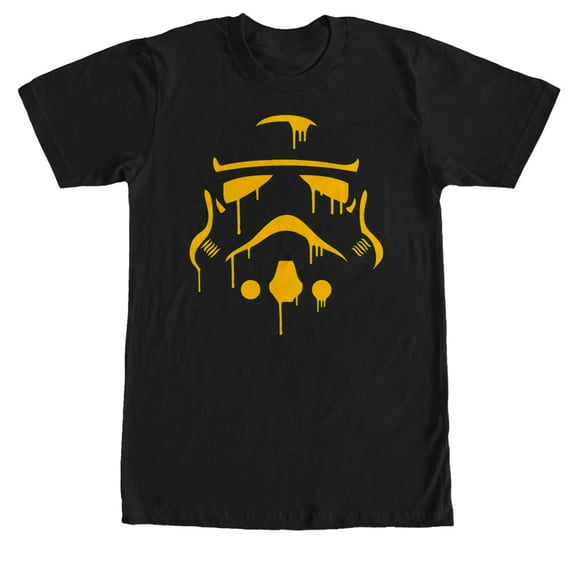 Men's Star Wars Halloween Dripping Stormtrooper Helmet  Graphic Tee Black Small