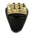 thumbnail image 4 of Luxe Jewelry Designs Women's Ion Plated Gold and Black Stainless Steel Ring - Size 9, 4 of 4