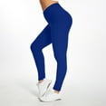thumbnail image 3 of Women's Bubble-Texture High-Waist Yoga Pants – Textured Butt-Lifting Leggings for Running, Cardio & Dynamic Fitness Routines,Blue XL, 3 of 4