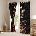 thumbnail image 3 of Homewish Boho Moth Black Out Curtains,Colorful Flower Mushroom Curtains Pack of 2 (42x63 Each),Rustic Plant Daisy Bedroom Curtains For Teens,Luxury Bedroom Decor, 3 of 6